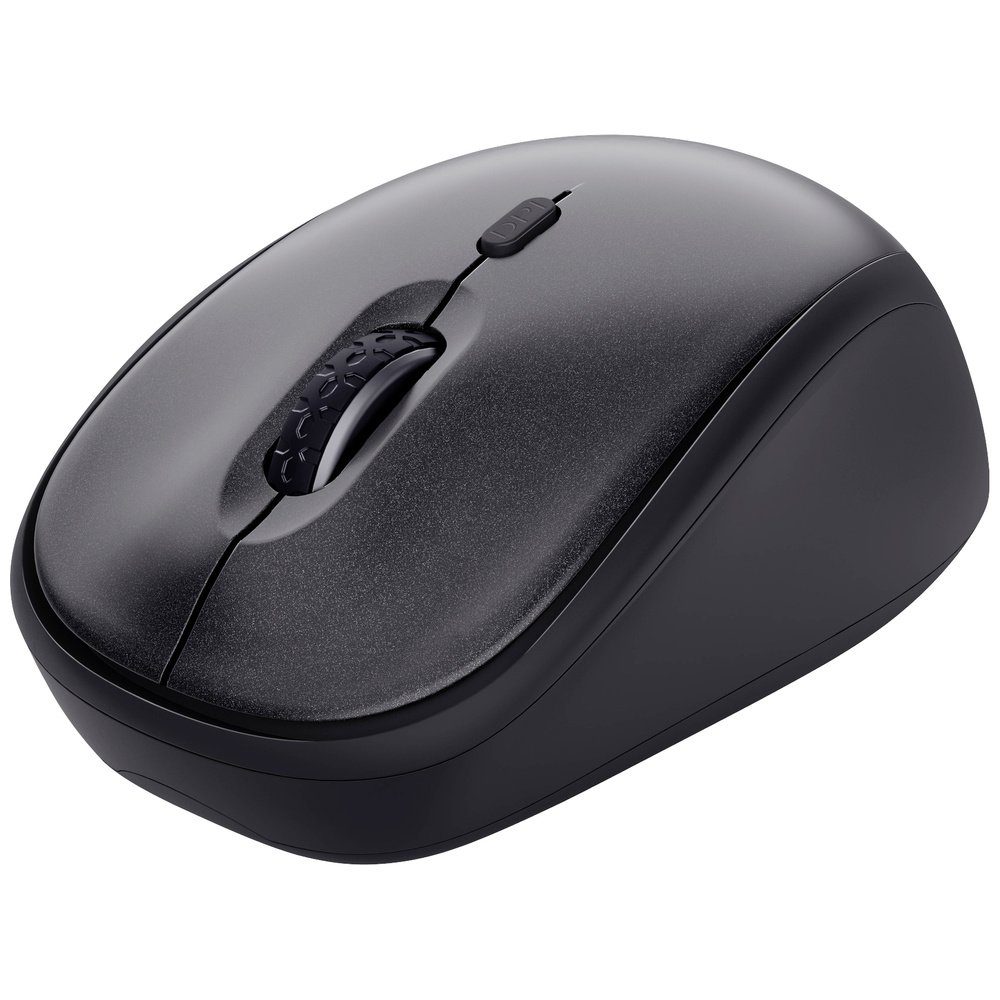 Trust TM-201 Maus Funk Optisch Schwarz 4 Tasten 1600 dpi Geräuschar Mäuse