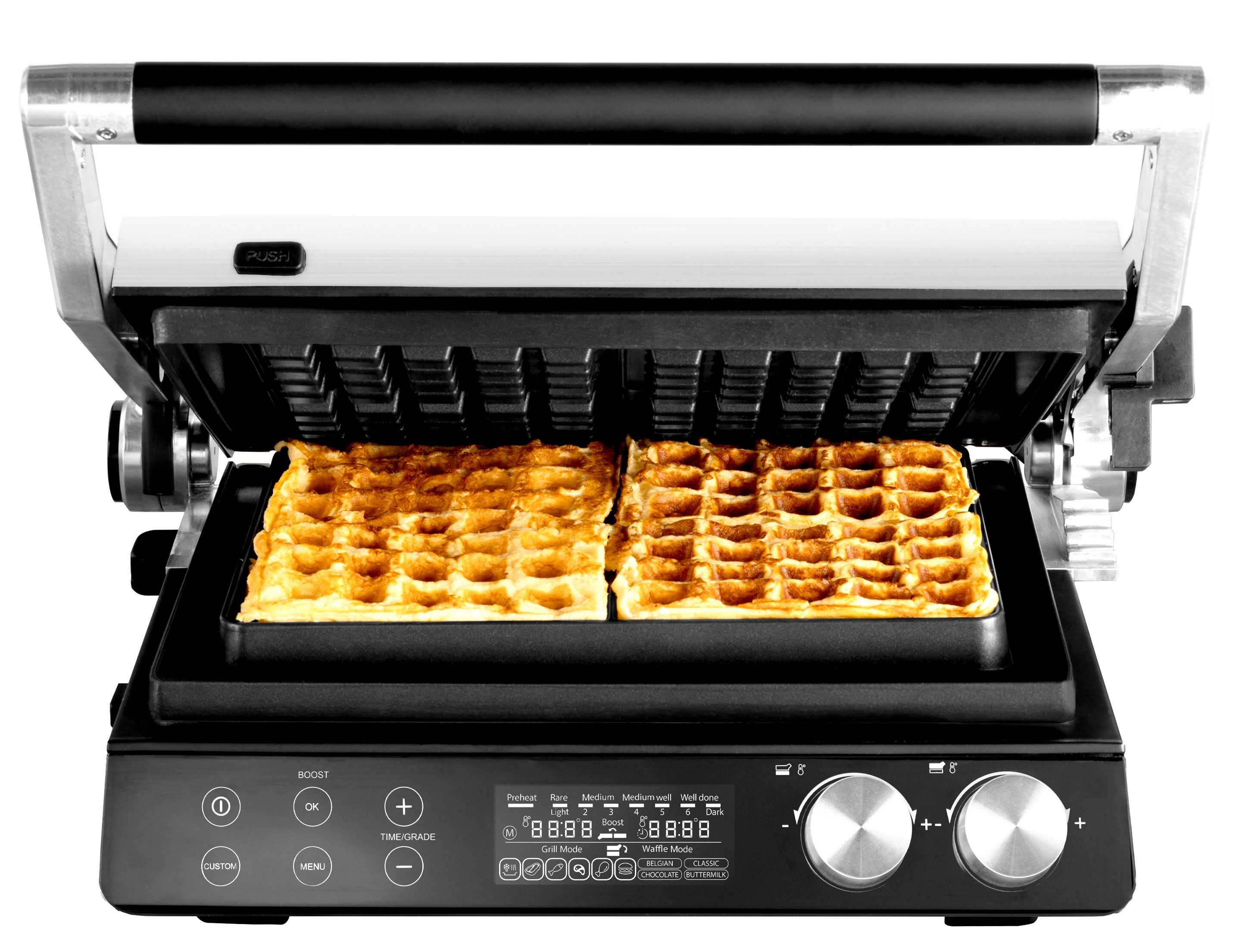 Gastroback Kontaktgrill Gourmet Multigrill BBQ Pro Smart, Intuitive Bedienung: LCD-Display & Drehregler für volle Kontrolle