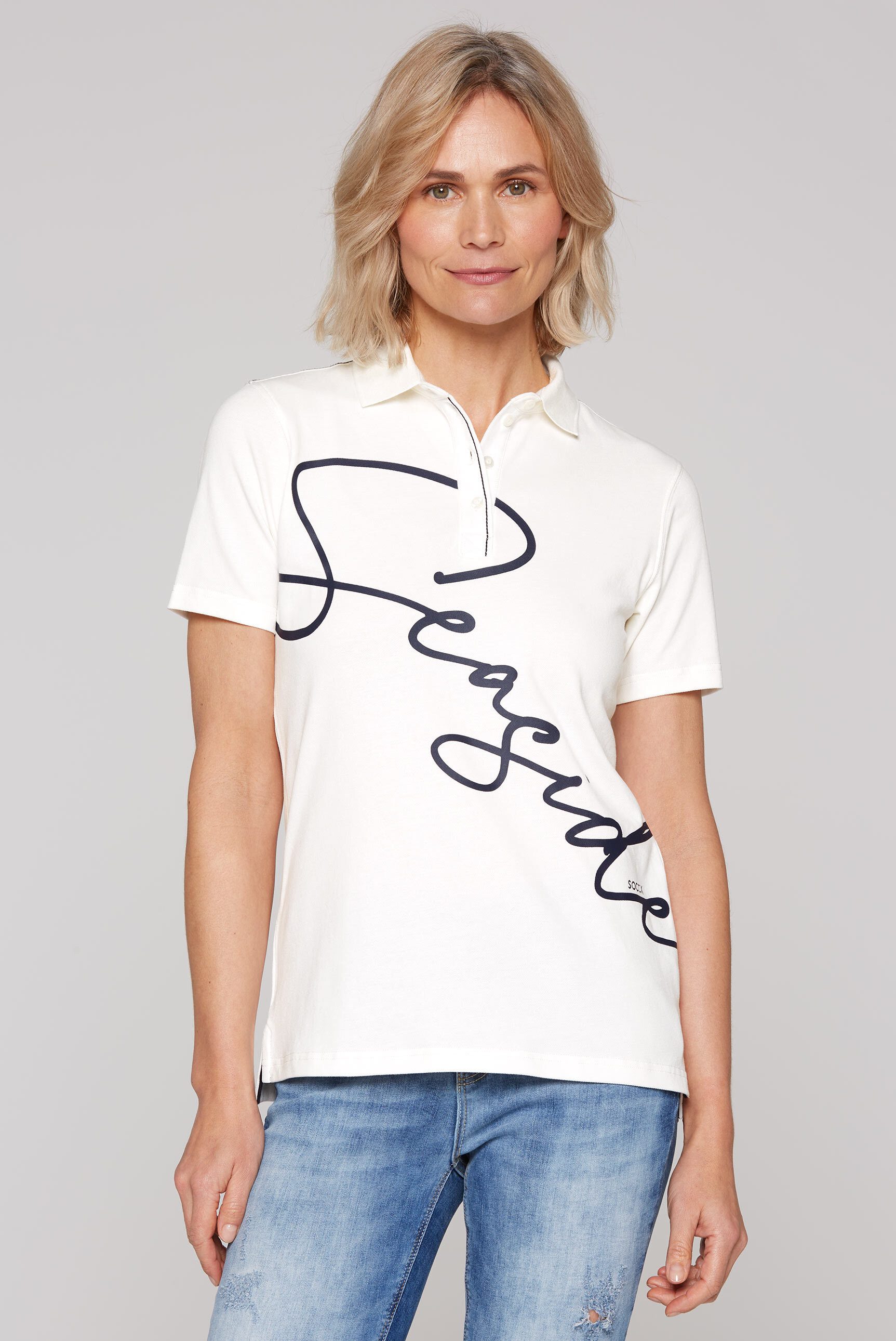 SOCCX Poloshirt, mit Seitenschlitze günstig online kaufen