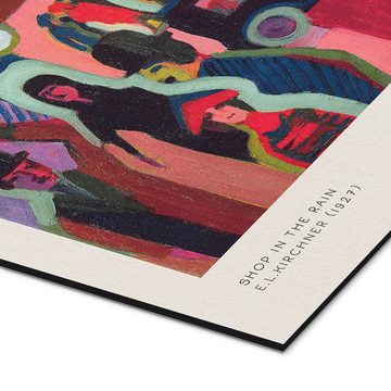 Posterlounge Alu-Dibond-Druck Ernst Ludwig Kirchner, Einkaufen im Regen, Wohnzimmer Modern Malerei