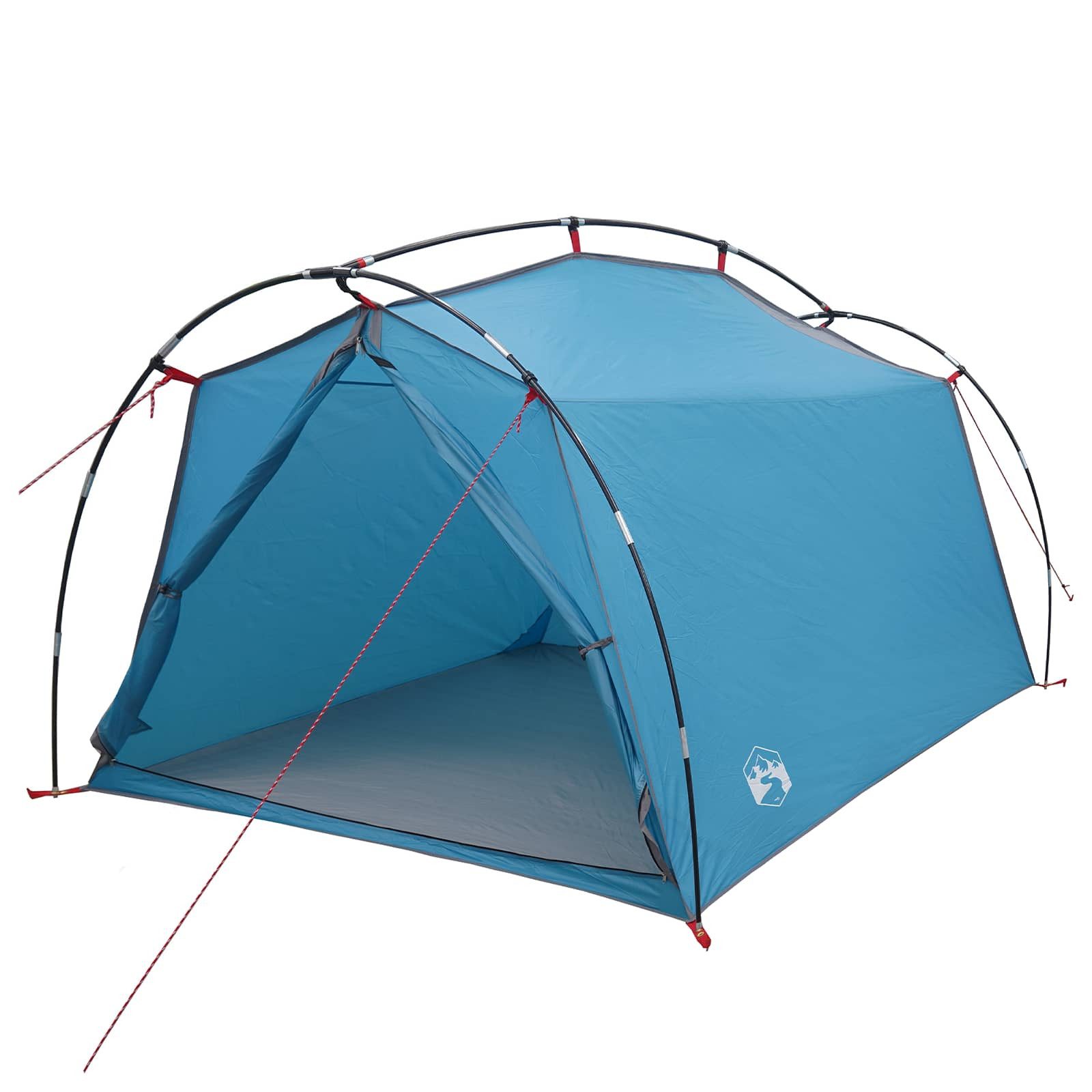 vidaXL Tunnelzelt Tunnelzelt 2 Personen Blau 185T Polyester mit PU-Beschichtung, (1 tlg)