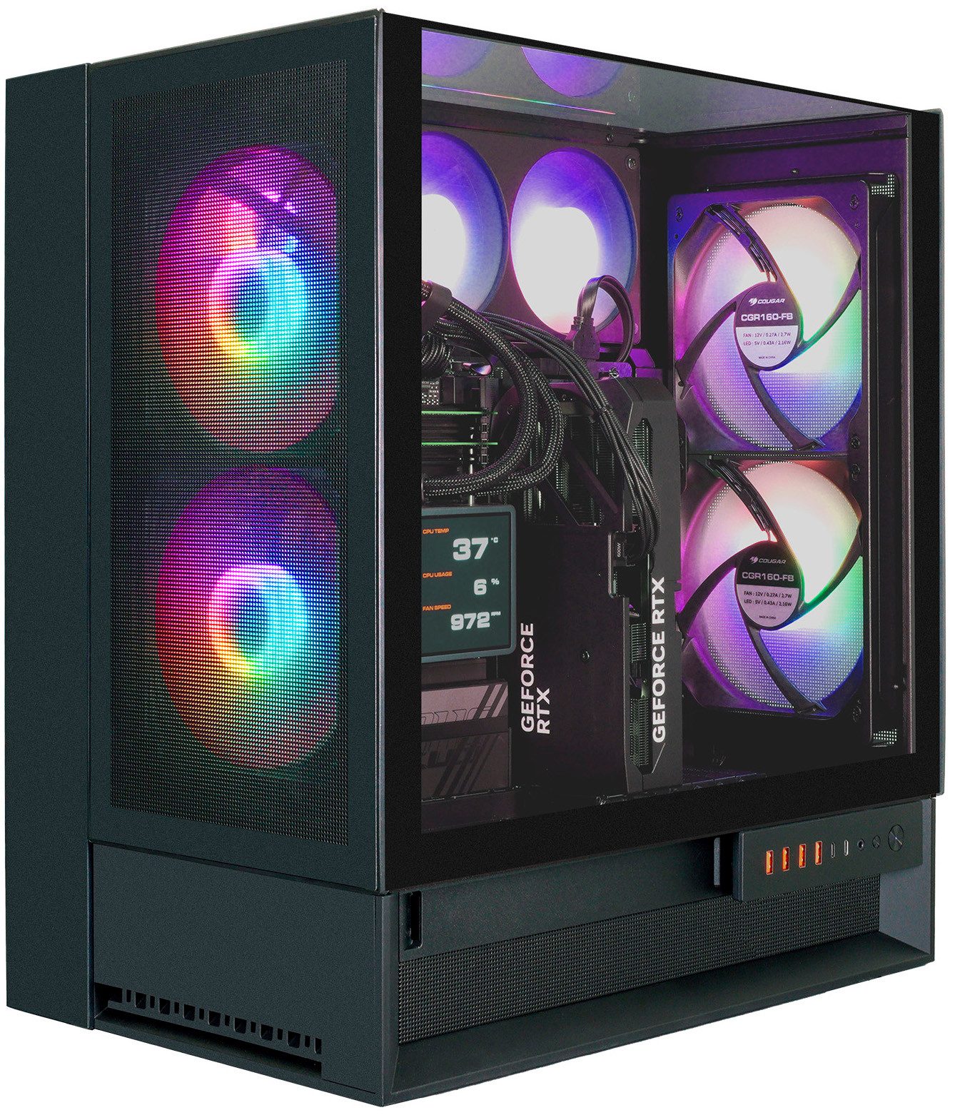 Cougar MegaDeal OmnyX BK 2851 AMD Ryzen 7 9700X 32GB DDR5 2TB SSD RTX 5070Ti Gaming-PC-Komplettsystem (34", AMD Ryzen 7 9700X, RTX 5070 Ti, 32 GB RAM, 2000 GB SSD, Windows 11, DDR5 RAM + MSI MAG 342CQR E2 Curved Monitor 86cm (34)