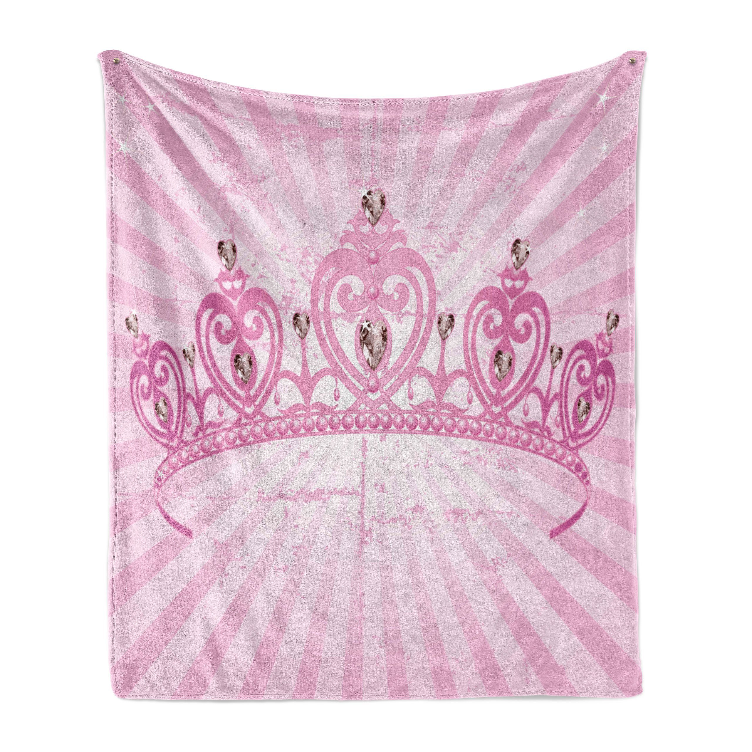 Princess Plüsch Wohndecke für den Mädchen Pink Außenbereich, und Innen- Gemütlicher Abakuhaus,