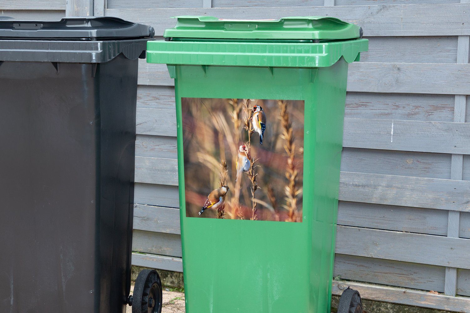 MuchoWow Wandsticker Vögel - Äste Wald Sticker, (1 Container, Mülltonne, Abfalbehälter - Mülleimer-aufkleber, St)