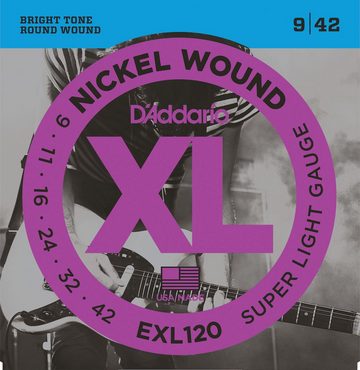 Saiten EXL120, E-Gitarrensaiten, Nickel Wound