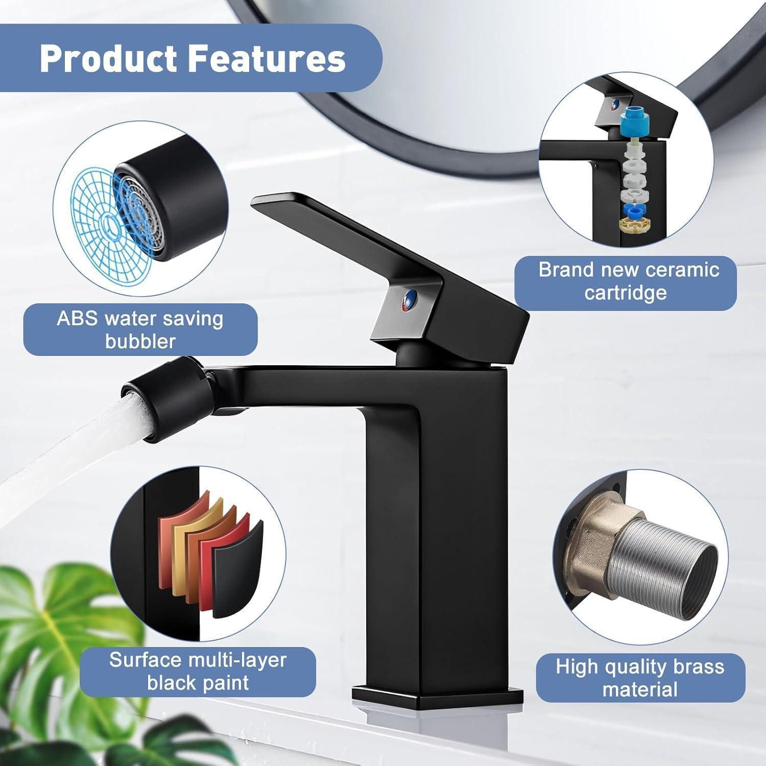 LuxusKollektion Bidetarmatur Wasserhahn Bad Schwarz Einhebel günstig online kaufen