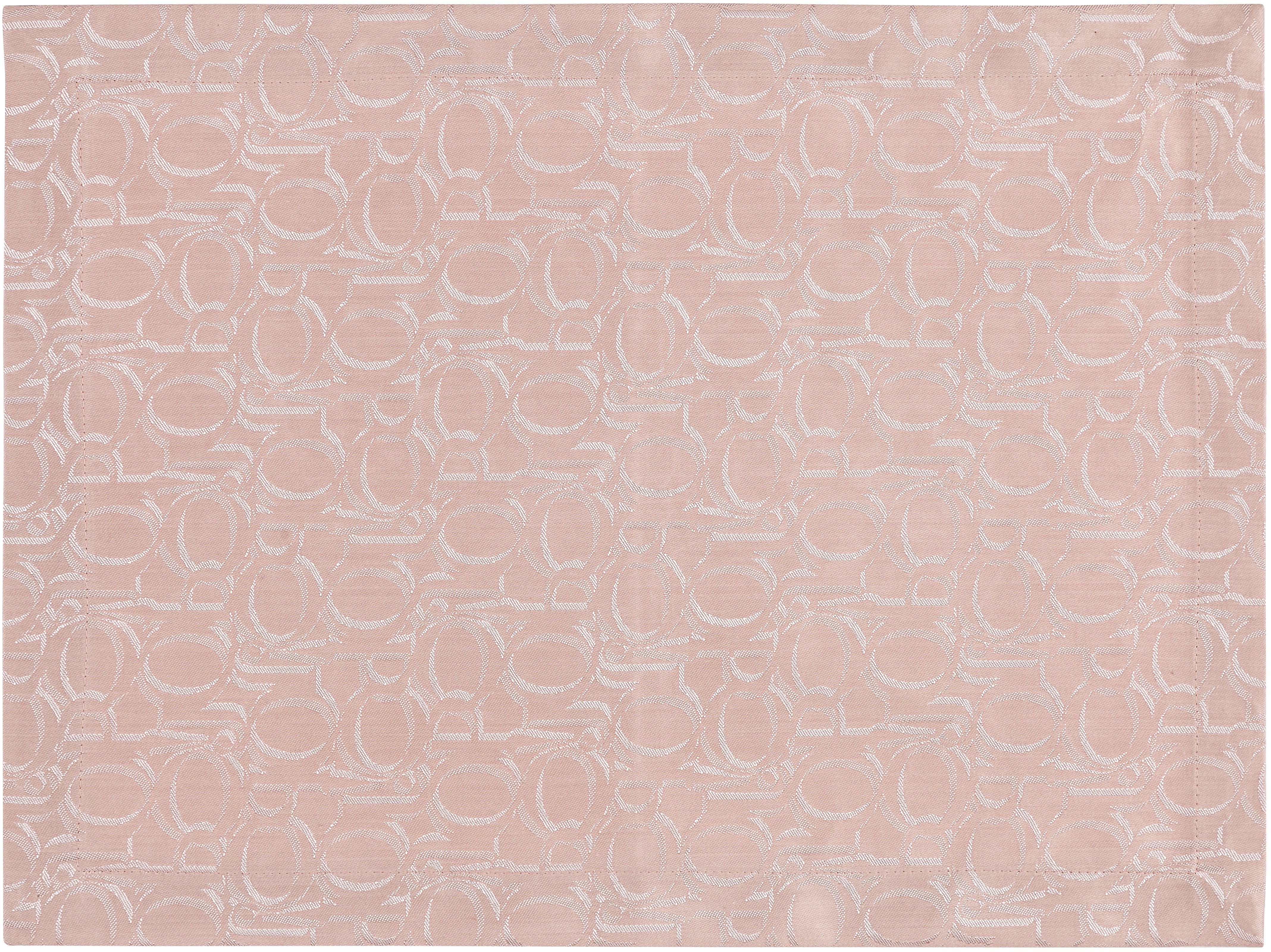 Platzset, ORNAMENT, Logo-Muster mit (Set, Jacquard-Gewebe ornamentalem rosé gefertigt JOOP! aus Joop!, 2-St)