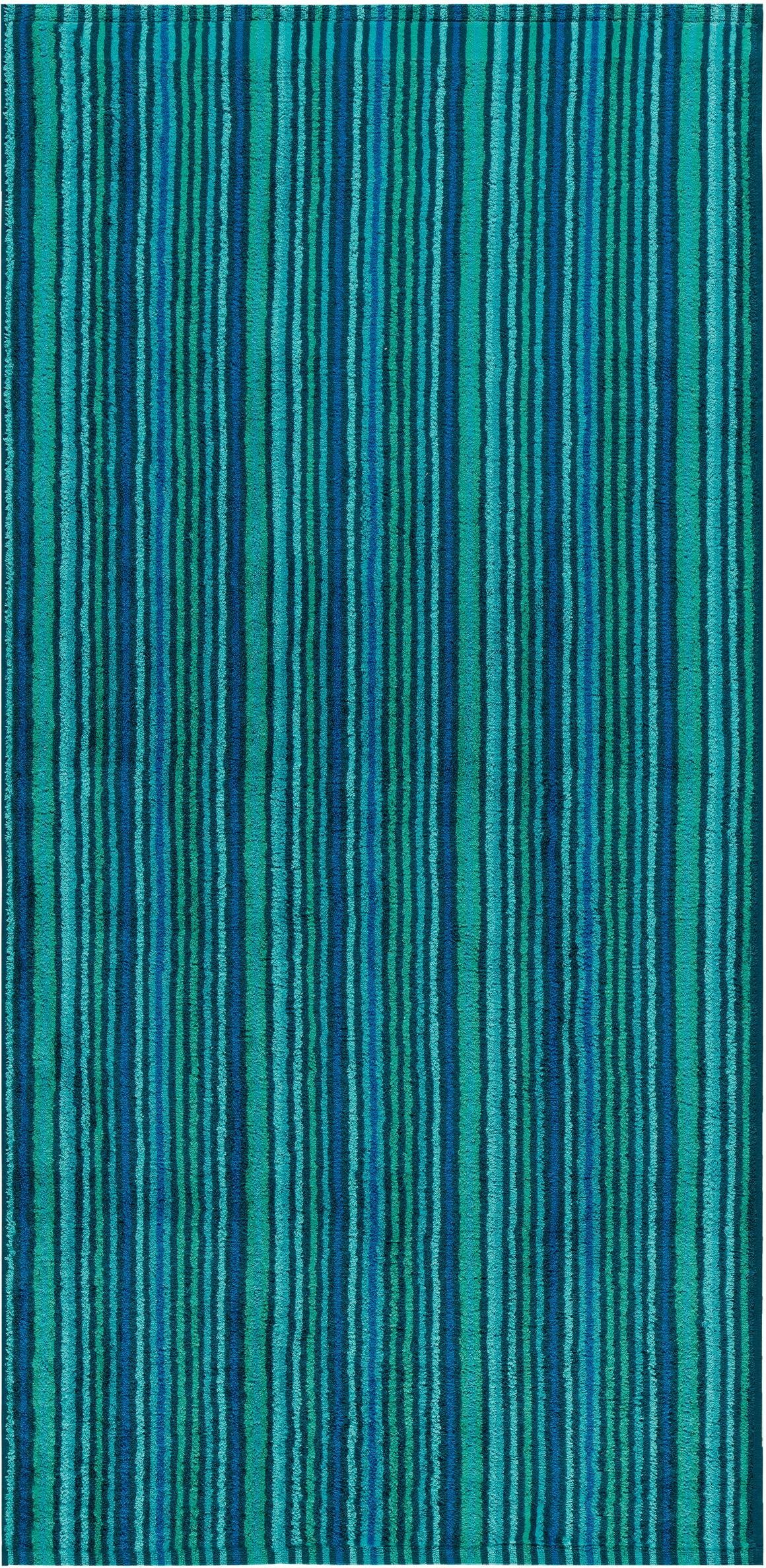 Egeria Handtücher Combi Stripes, Walkfrottee (1-St), mit feinen Streifen, 100% Baumwolle blau