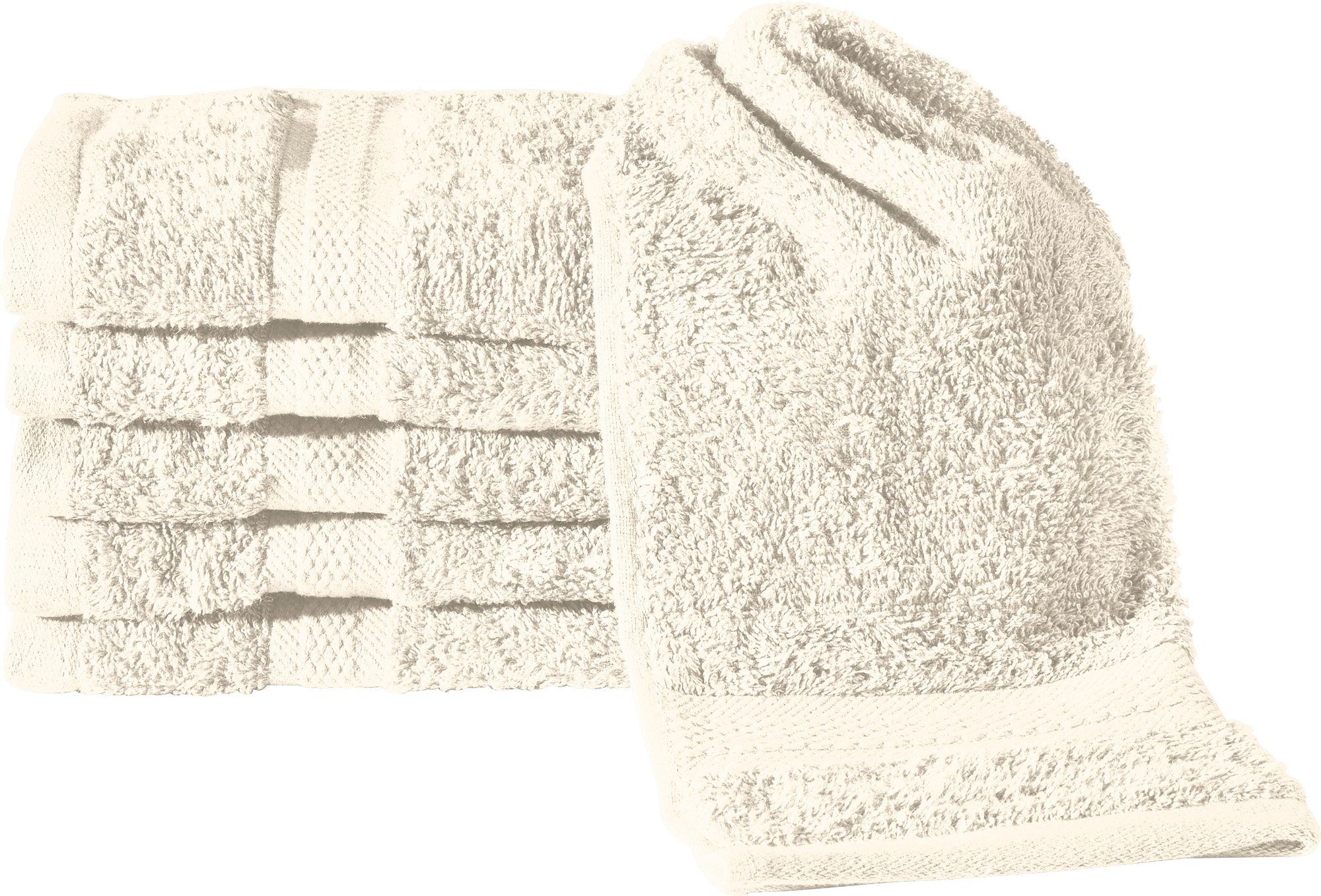 REDBEST Gästehandtuch Gästetuch "Chicago" 6er-Pack, Frottier, Walk-Frottier Uni