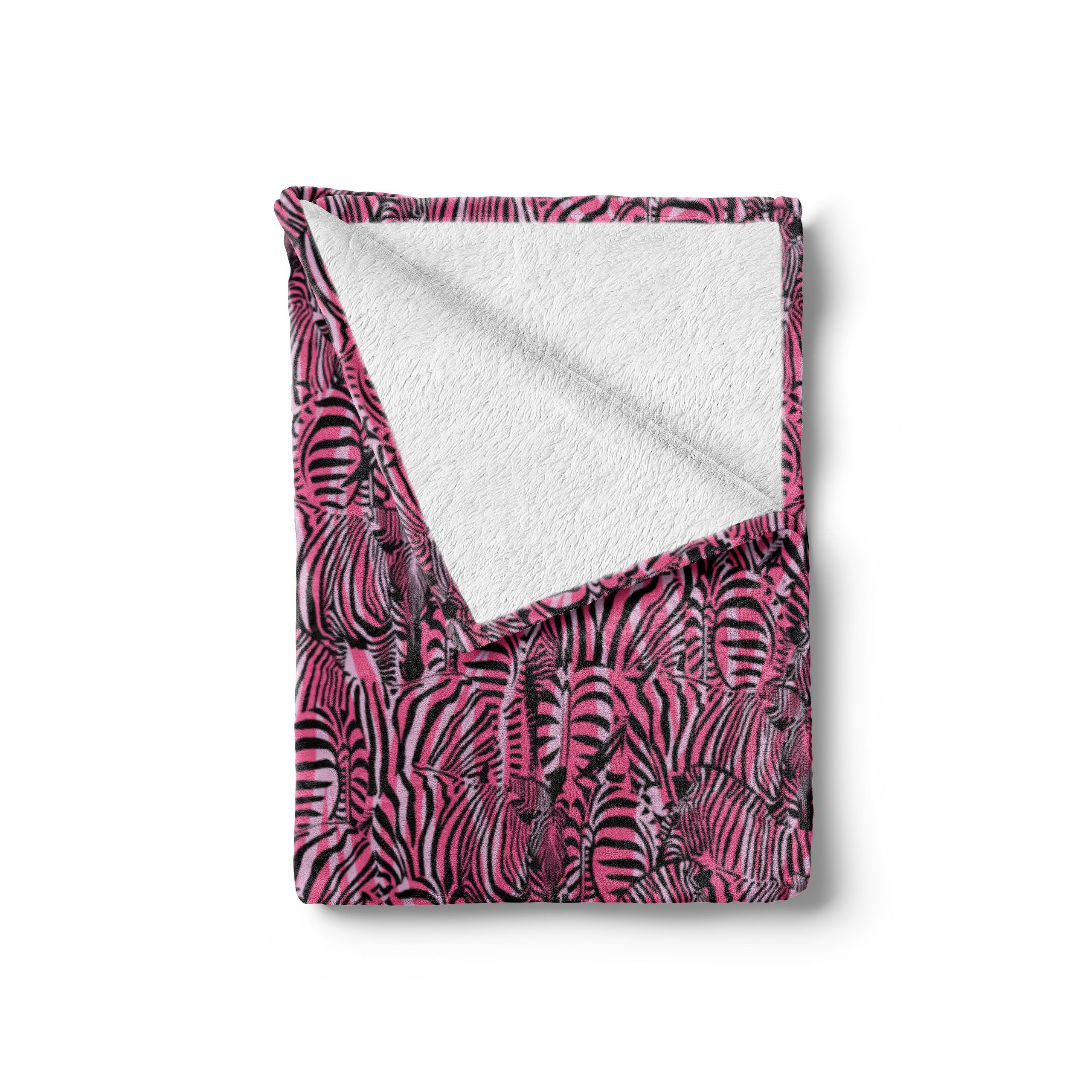 Abakuhaus, für Plüsch rosa Zebra Innen- den und Außenbereich, Wohndecke Gemütlicher Safari-Kunst-Muster