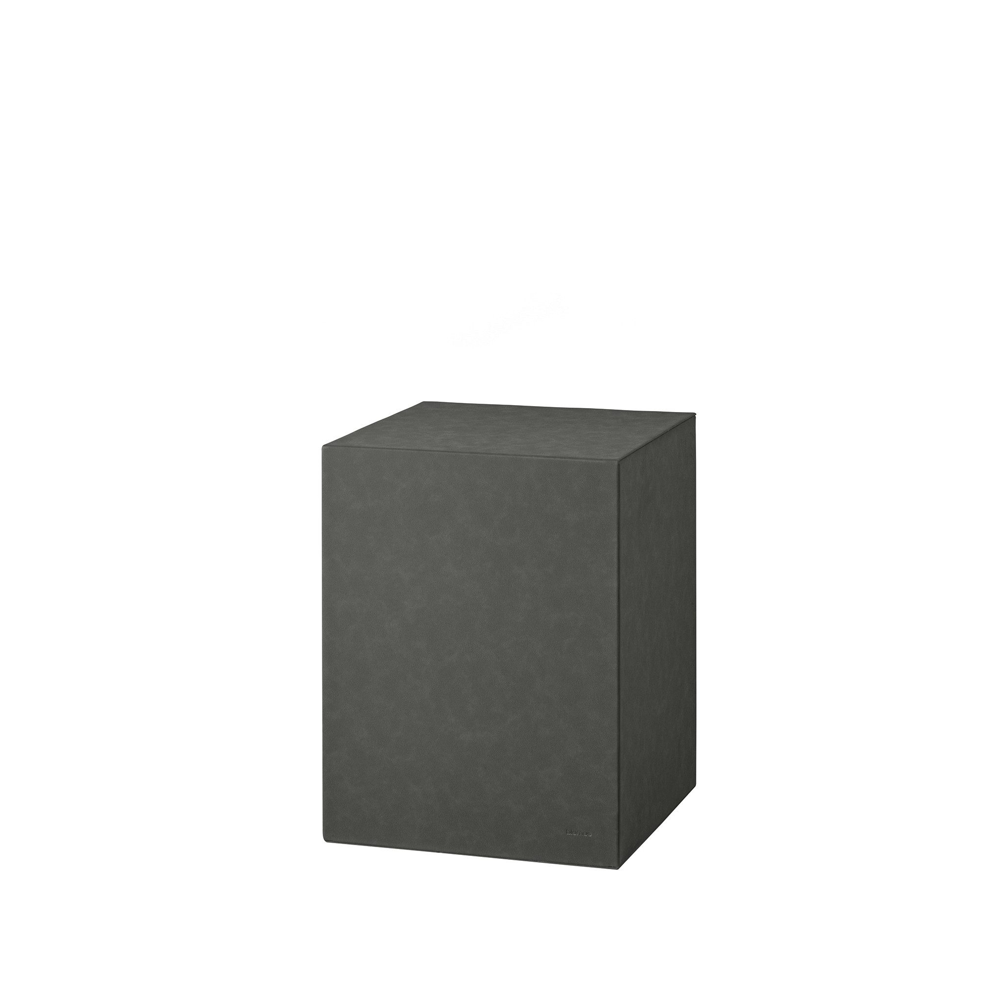 blomus Podest -SAHLA- Dekopodest, Sockel, Wohnaccessoire: Modernes Design, (1-St), Dekopodest, PU-Lederbezug, Stabil, 10kg belastbar
