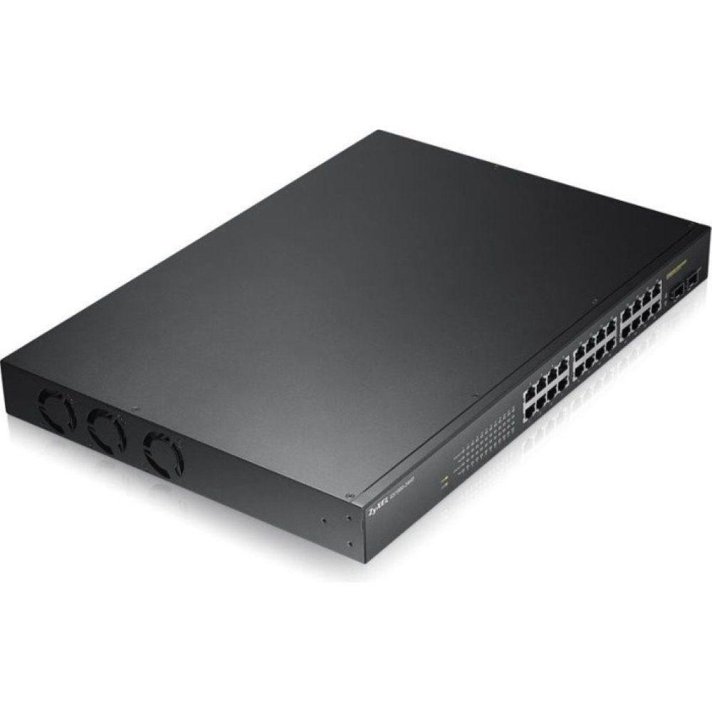 Zyxel GS1900-24HPv2 24-Port PoE Gigabit Netzwerk Switch Ethernet - schwarz Netzwerk-Switch 