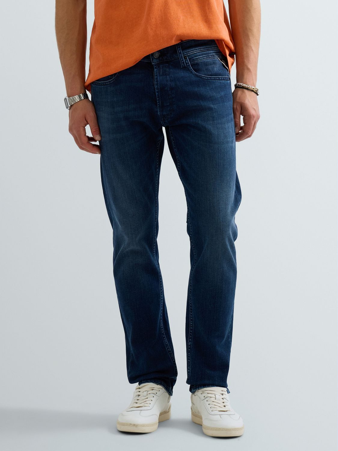 Replay Straight-Jeans GROVER in vielen verschiedenen Waschungen, mit Stretch