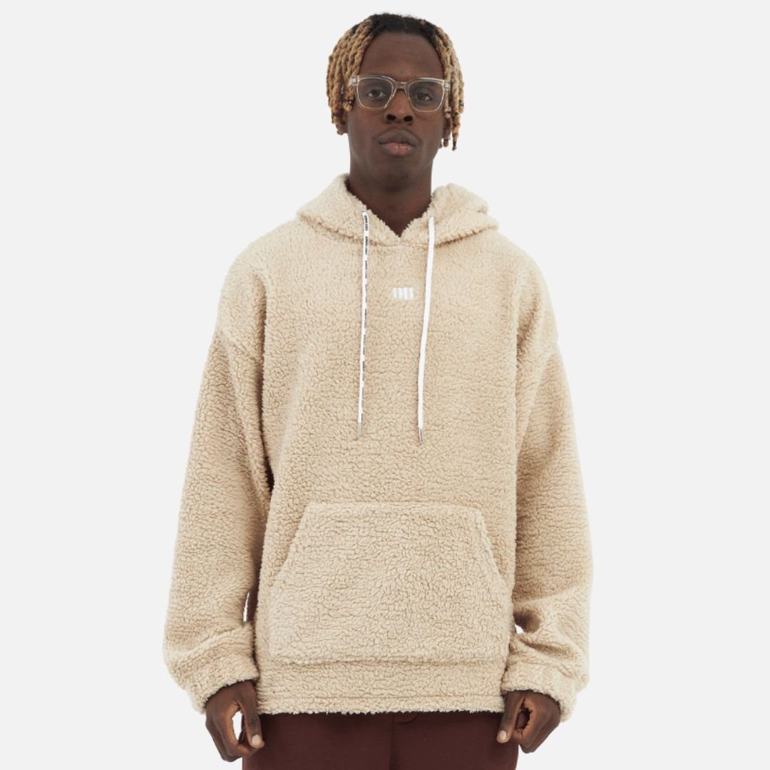 COFI Casuals Hoodie Teddy Basic Hoodie Teddyfell Sweater Pullover Oversize günstig online kaufen