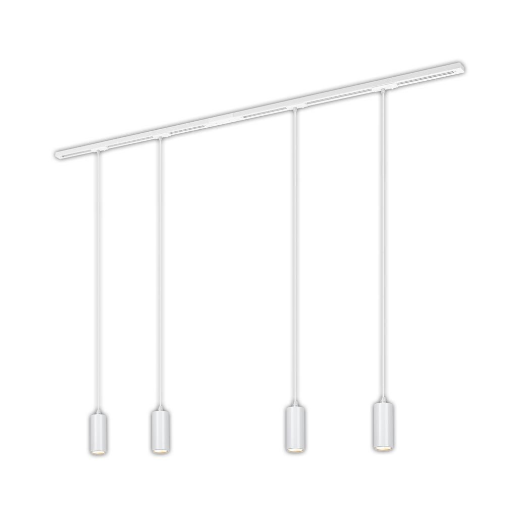 Briloner Leuchten LED Pendelleuchte 8016046B, LED fest integriert, 2700K - Extra-Warmweiß, Schienensystem Rail 1,5 m Weiß 4,5W Decke Wohnzimmer Büro Küche Flur