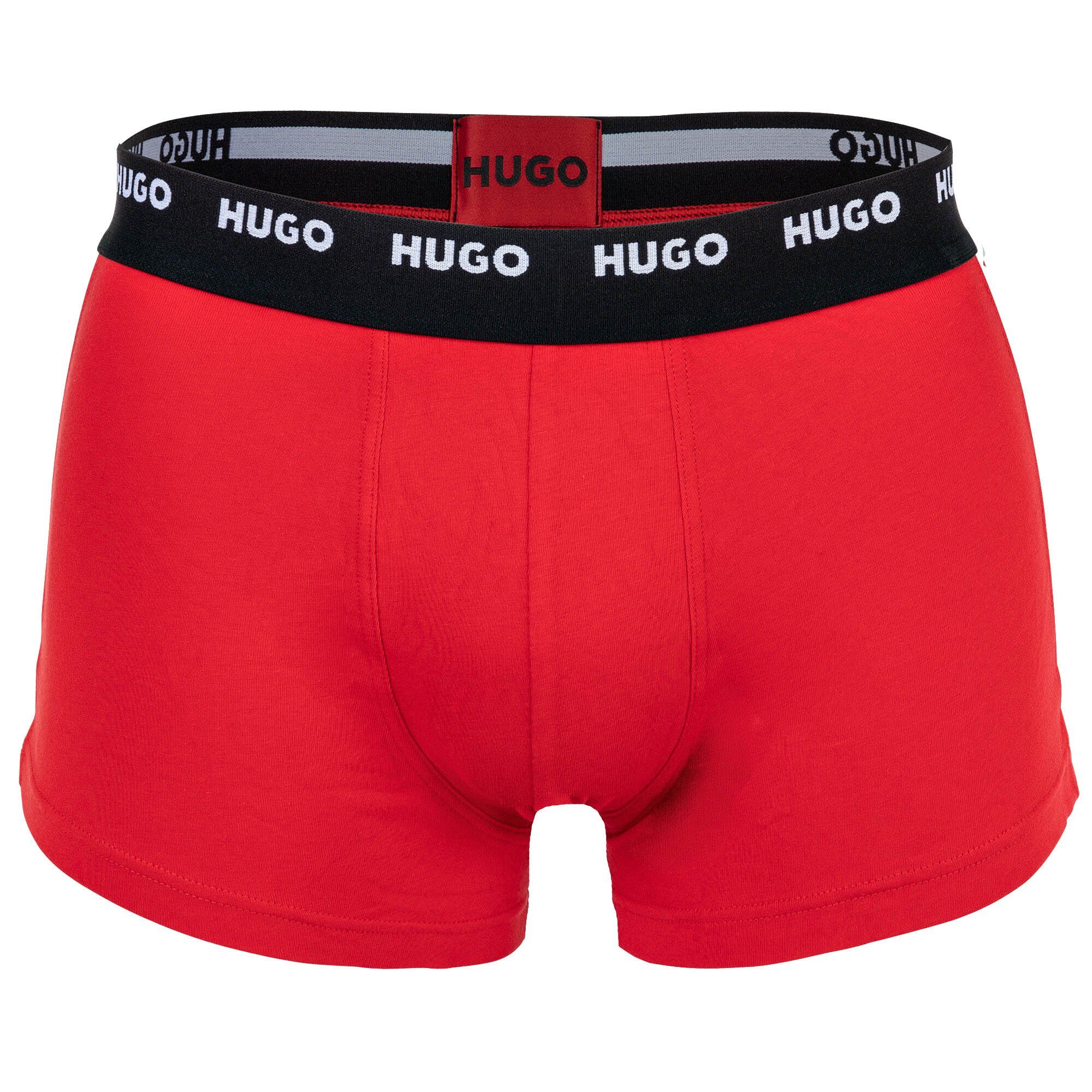 - Herren Schwarz/Rot/Weiß 5er HUGO Boxer Pack Pack Trunks Five Boxer Shorts,