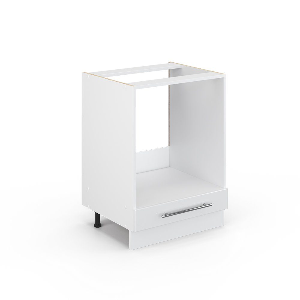 Vicco Herdumbauschrank Fame-Line, Weiß Hochglanz/Weiß, 60 cm ohne Arbeitsplatte (1-St)