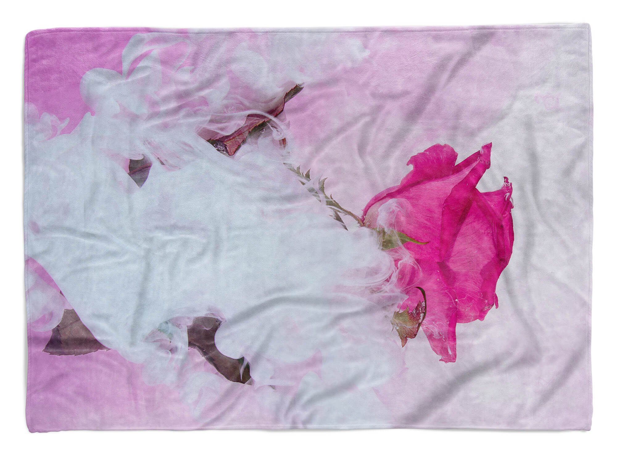 Sinus Art Handtücher Handtuch Strandhandtuch Saunatuch Kuscheldecke mit Fotomotiv Rose Fotokunst Sch, Baumwolle-Polyester-Mix (1-St), Handtuch