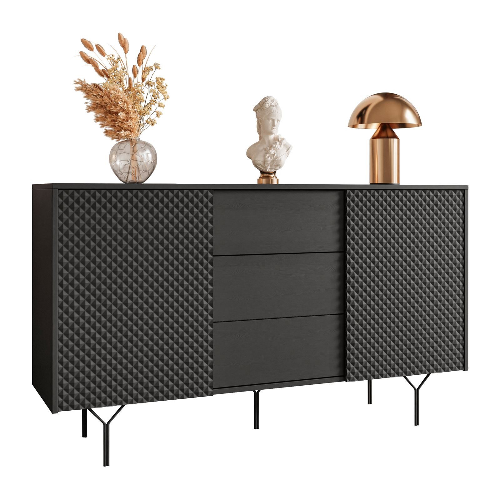 Lookway Kommode RICHMOND 2D KSZ144 mit zwei Türen und Schubladen (1x Kommode), Breite: 144 cm