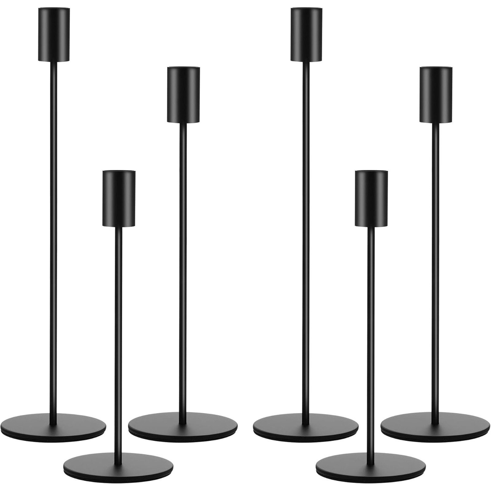 AIMAX Tischkerzenhalter Kerzenhalter 6er-Set Kerzenhalter, Kerzenständer, Metall, (Set, 6 St., 6x Kerzenständer), Metall Kerzenhalter, 33/28/23cm