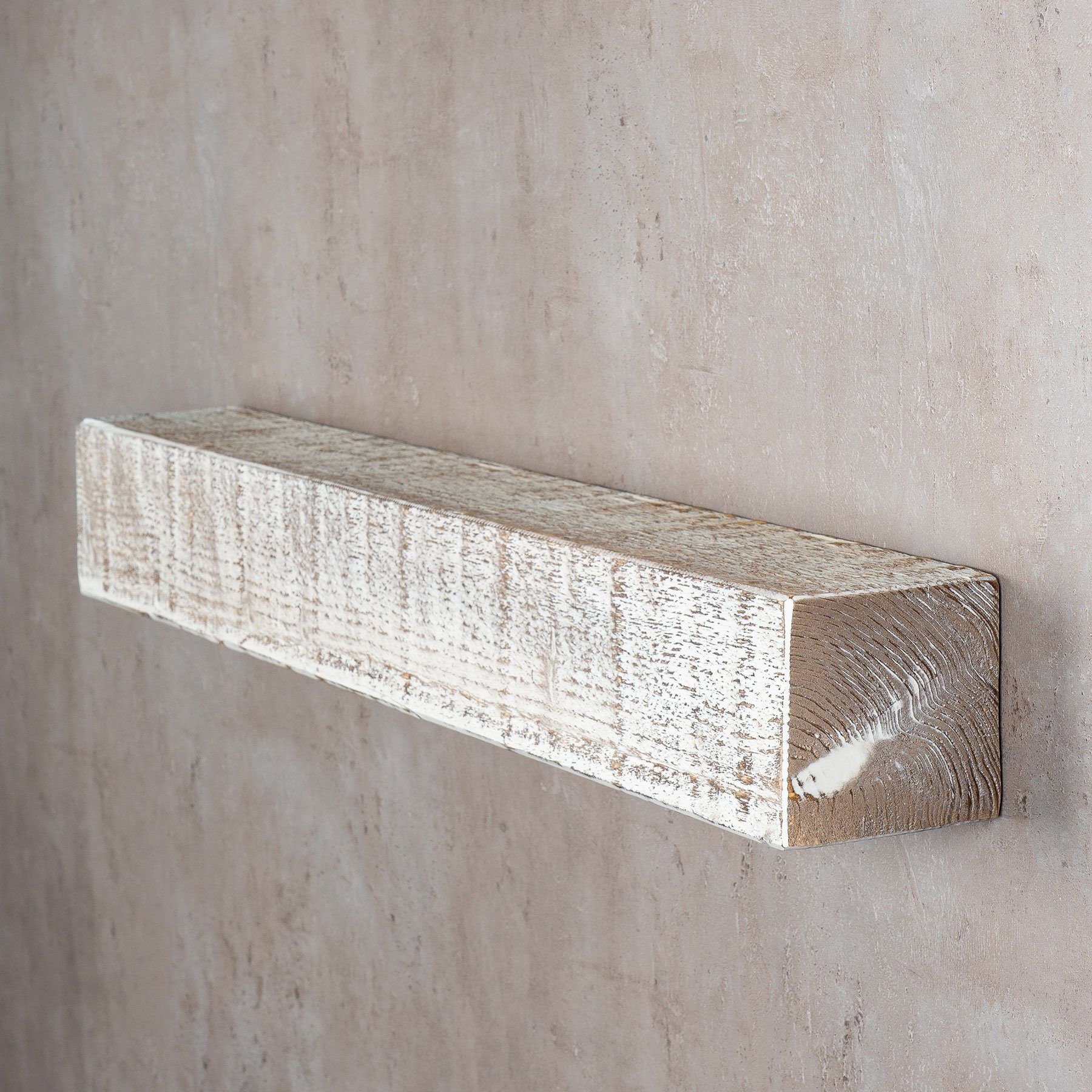 Levandeo® Wandregal, levandeo Wandregal Holz Massiv 80x10cm Shabby Chic Wandboard Regal