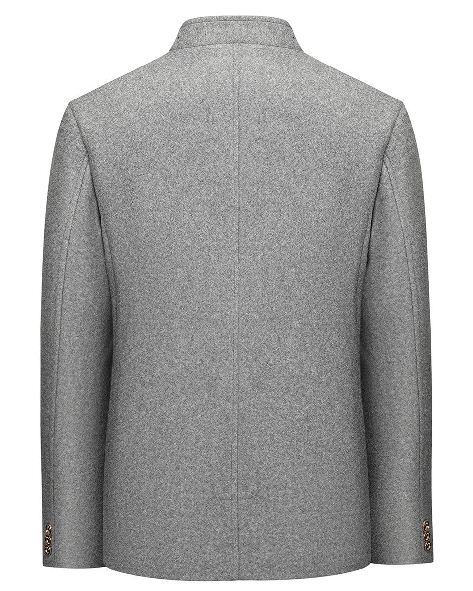 Allthemen Kurzmantel Slim Fit Kurzmantel mit Stehkragen warmer Wintermantel