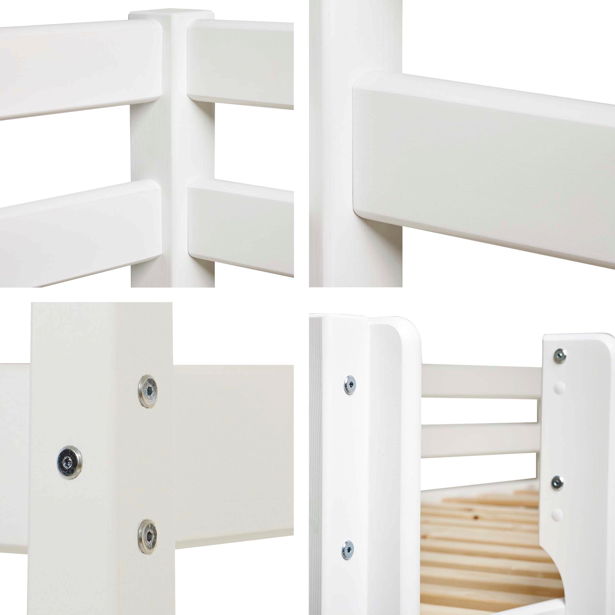 Hoppekids Etagenbett ECO Comfort Kinderbett 90x200 oder 70x160 aus Massivholz in 4 Farben, TÜV, FSC und Nordisches Umweltzeichen – wahlweise mit Matratzen