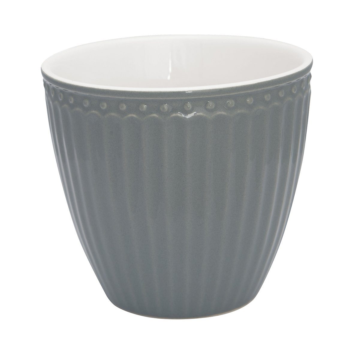 Greengate Кружки Alice Mini Latte Cup stone grey Ø 7 cm, Porzellan