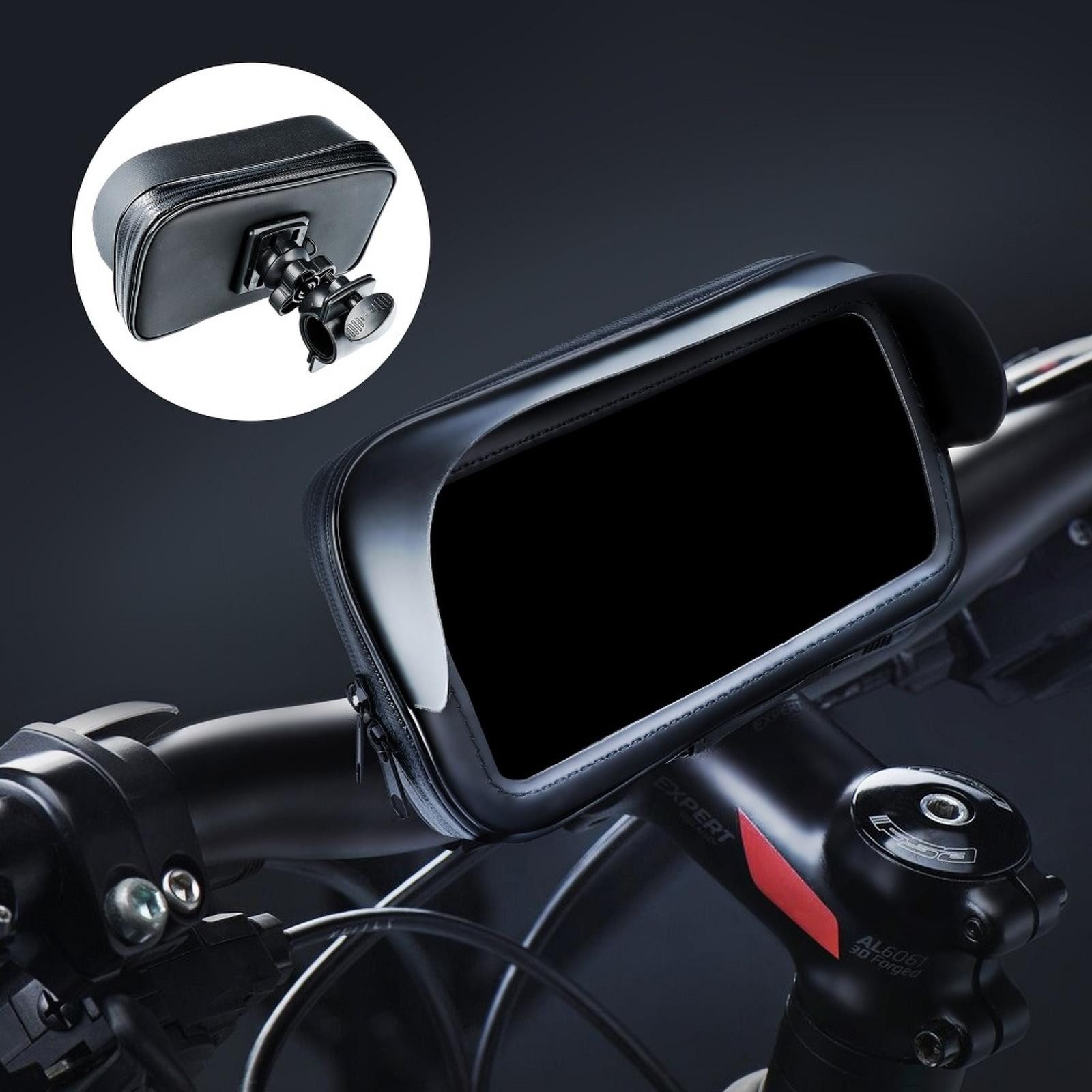 CoolGadget Universal Handlebar Phone Holder (up to 5.5 inches, Universal Bicycle Smartphone Holder, Motorcycle Bike Bag)