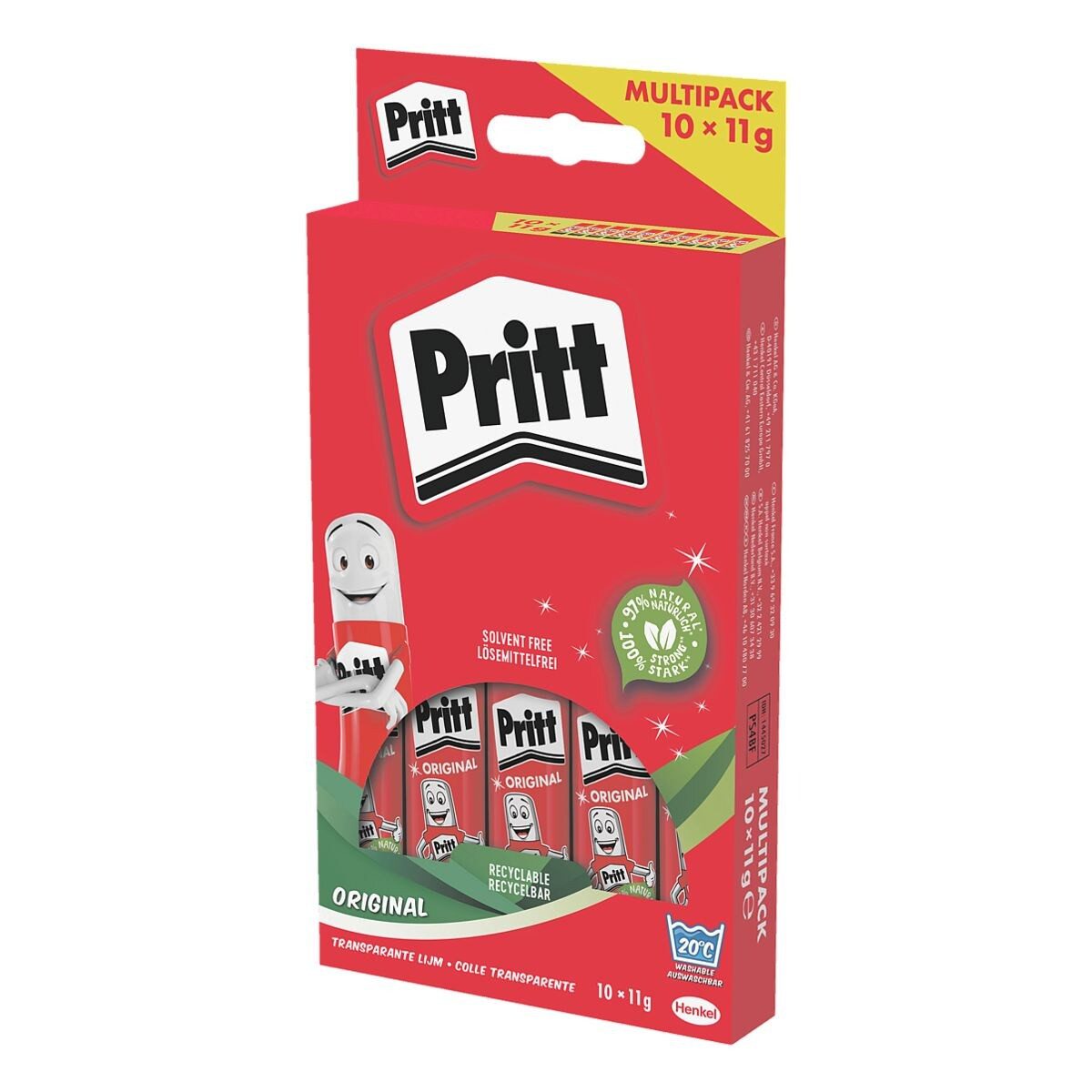 PRITT Klebestift Stick, (10-tlg), 10x 11 g