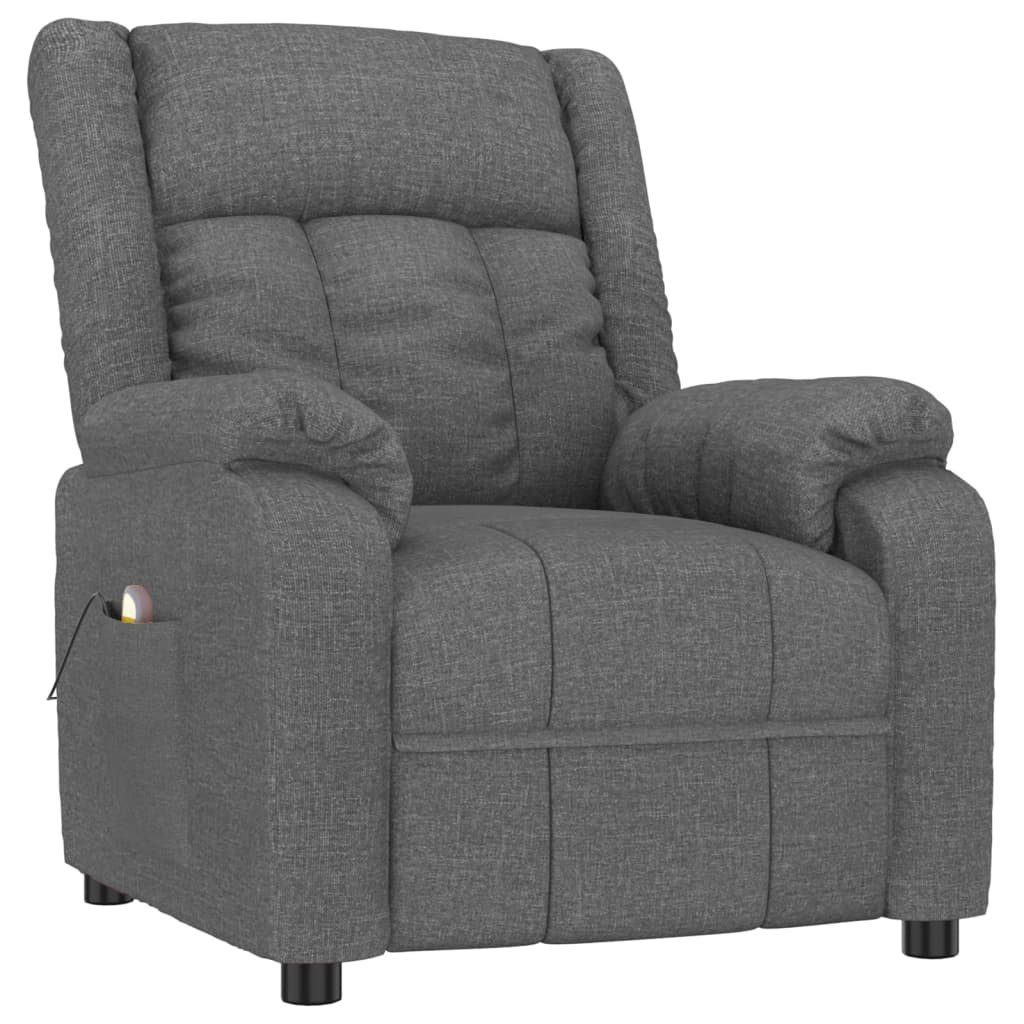 vidaXL Massagesessel Massagesessel Dunkelgrau Stoff (1-St) günstig online kaufen