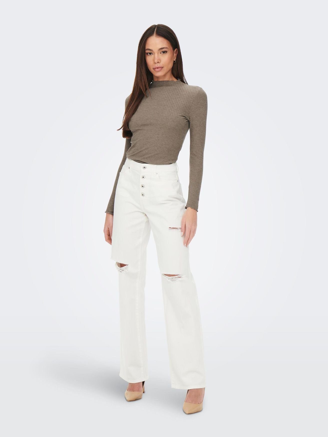 ONLY T-Shirt (1-tlg) ONLEMMA L/S HIGH NECK TOP NOOS JRS