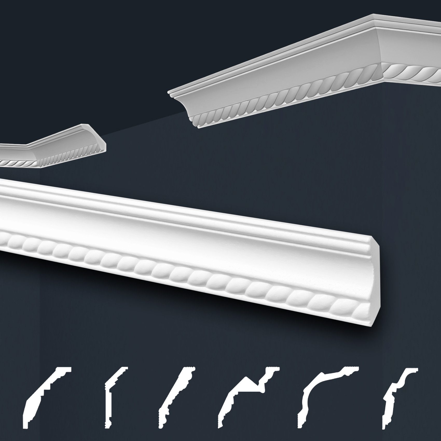 marbet design Stuckleiste B-Leisten Sparpakete, 20 Meter, Deckenleisten Spa günstig online kaufen