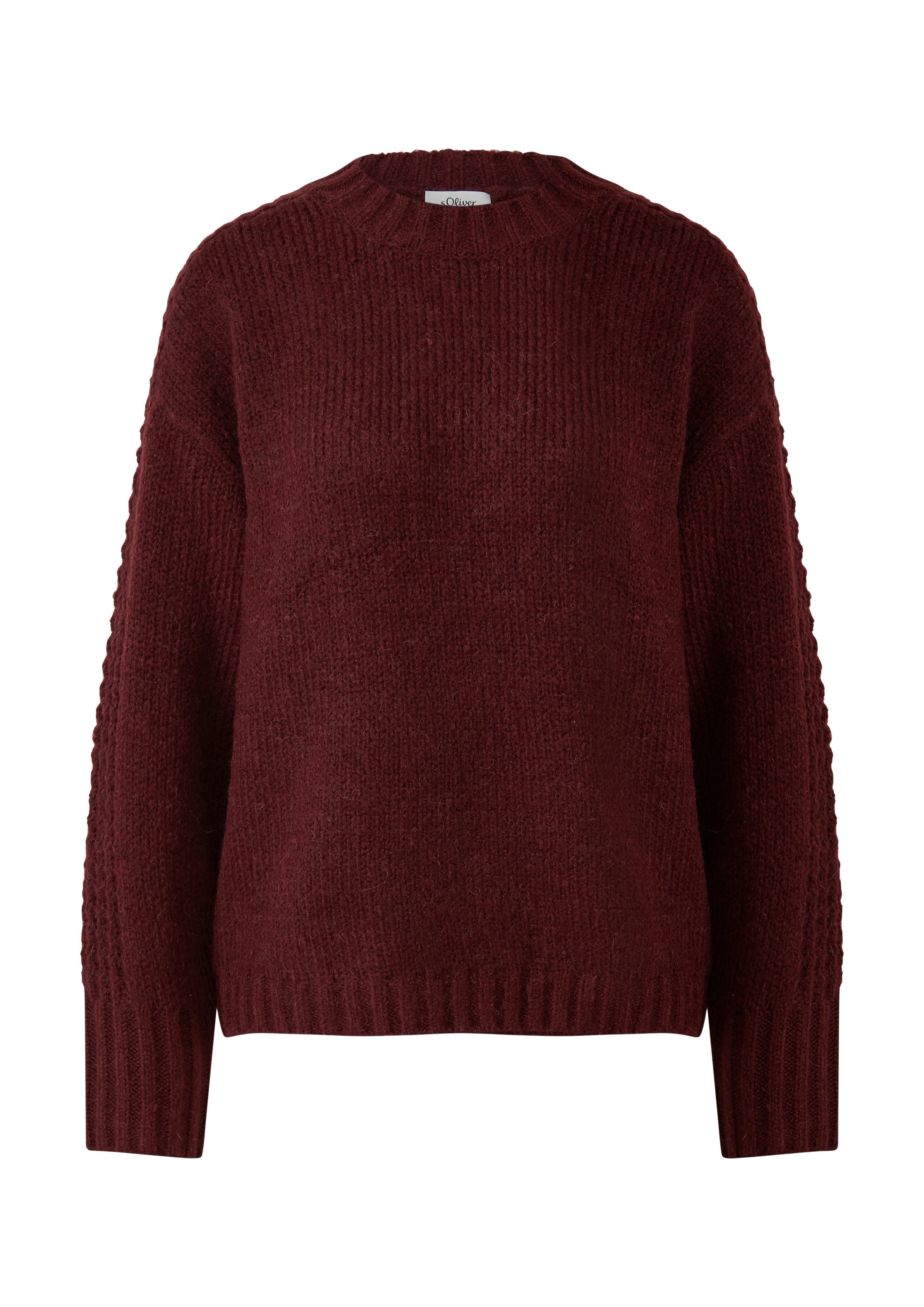 s.Oliver Strickpullover mit Rippbündchen