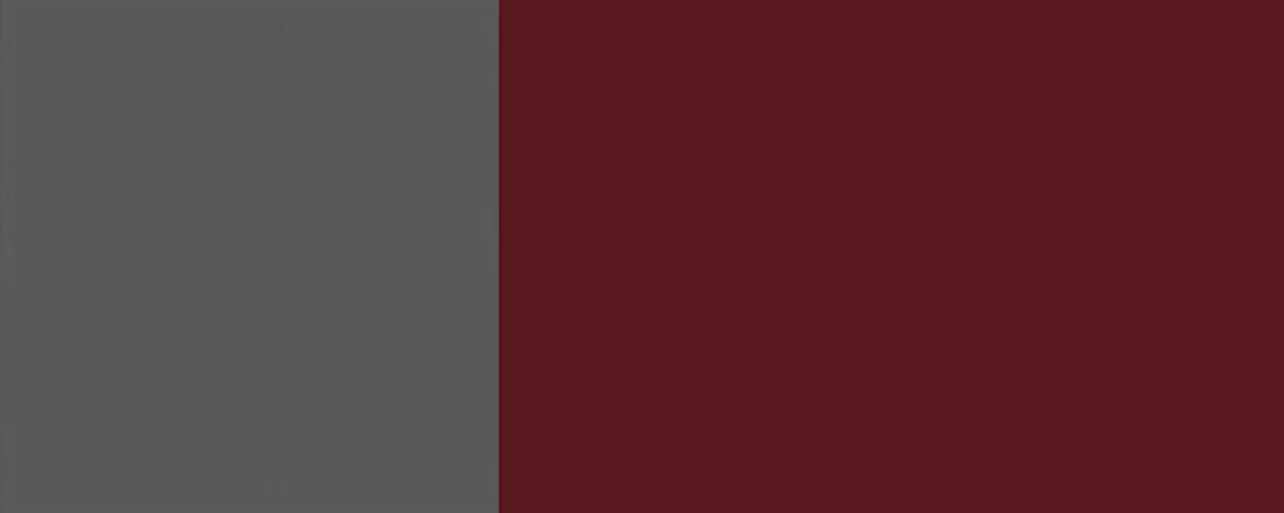 Feldmann-Wohnen Klapphängeschrank Florence Korpusfarbe Front- wählbar 60cm mit Hochglanz und 1 grifflos RAL Klapptür weinrot (Florence) 3005