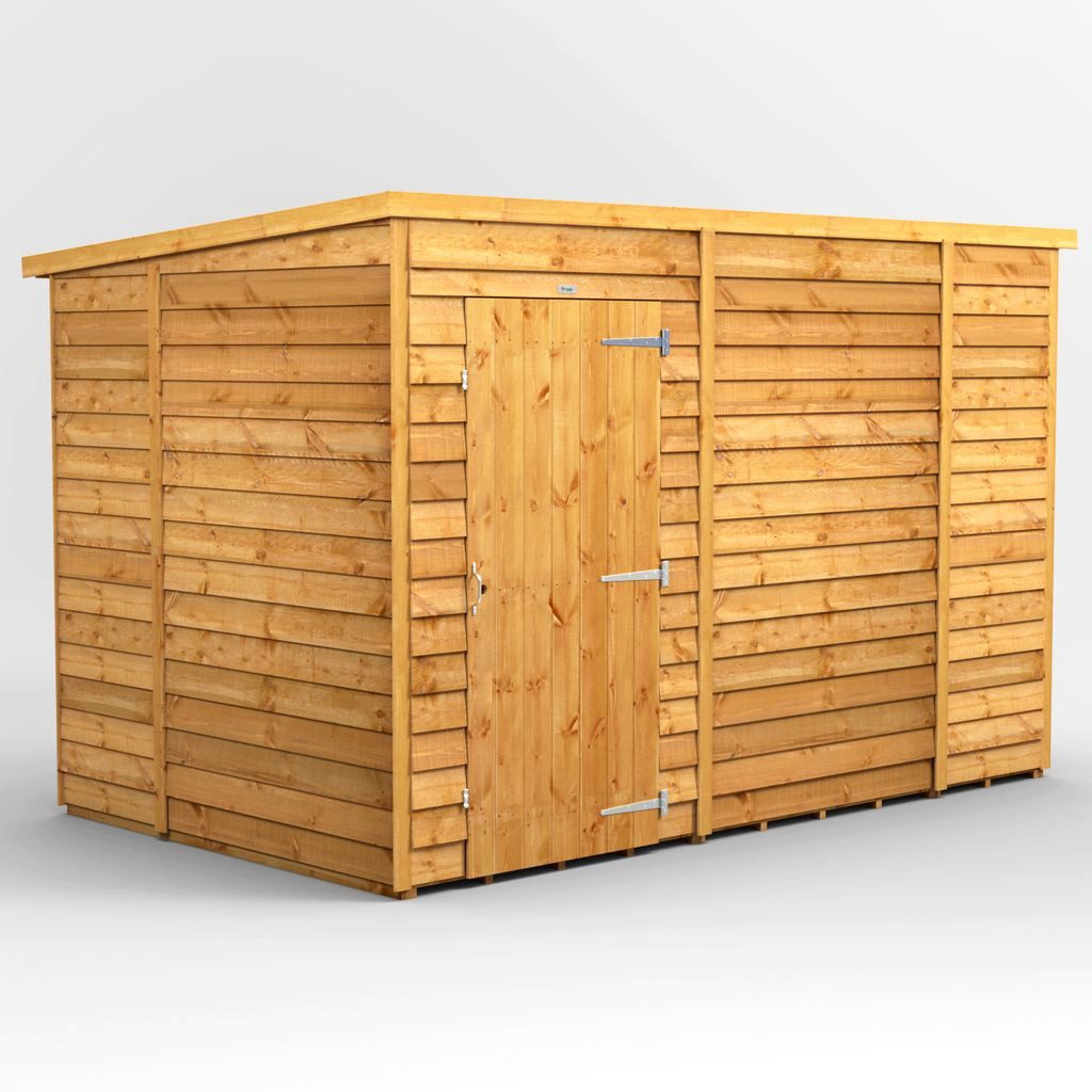 Powersheds Gartenhaus mit Pultdach und Stülpschalung, Vollholz ohne Fenster, BxT: 300x180 cm, (Polyester-verstärkte DachpaPOPe, gehärtetes Glas, hochwertiges Ho – Bild 2 von 5