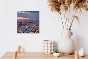 OneMillionCanvasses® Leinwandbild Dämmerung in Paris, (1 St), Leinwand Bilder für Wohnzimmer Schlafzimmer