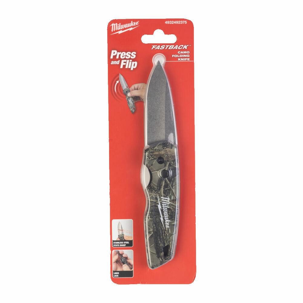 Milwaukee Elektriker-Klappmesser MILWAUKEE Klappmesser Fastback Camouflage Edelstahlklinge