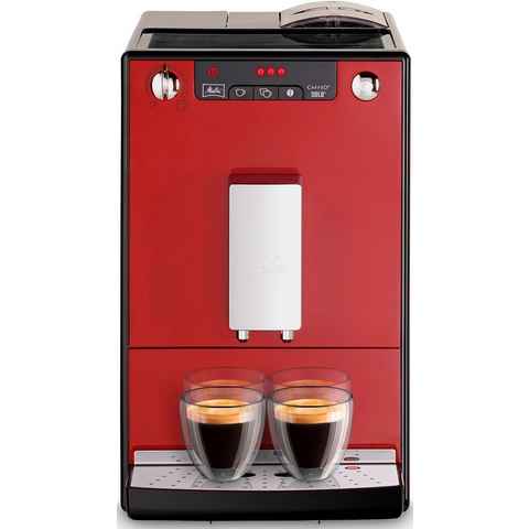 Melitta Kaffeevollautomat Solo® E950-204, chili-red, Perfekt für Café crème & Espresso, nur 20cm breit