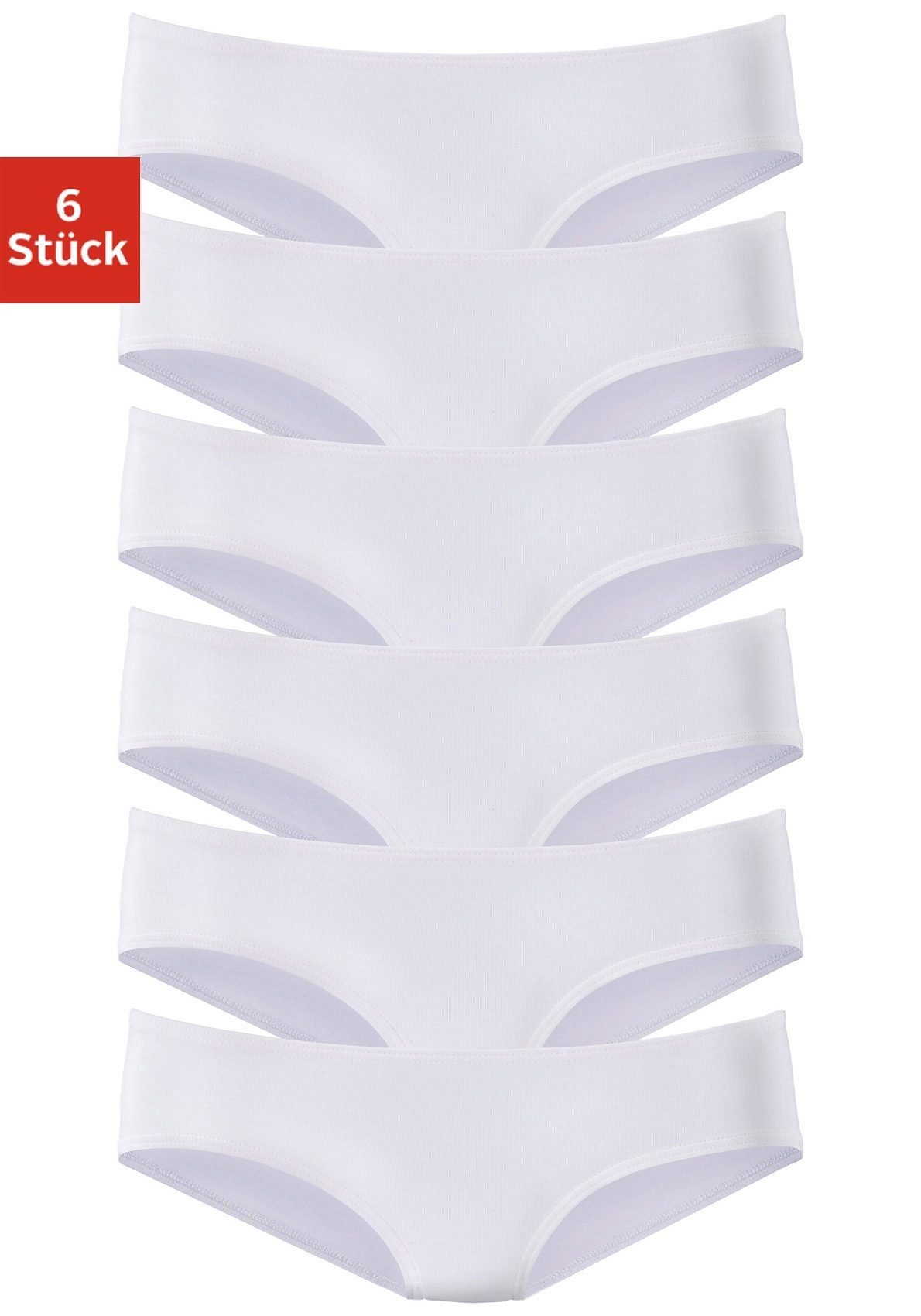 Vivance Active by Lascana Hipster (6er-Pack) aus weicher Microfaser