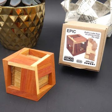 ROMBOL Denkspiele Spiel, 3D-Puzzle EPIC - interessantes, schwieriges Puzzle, Holzspiel