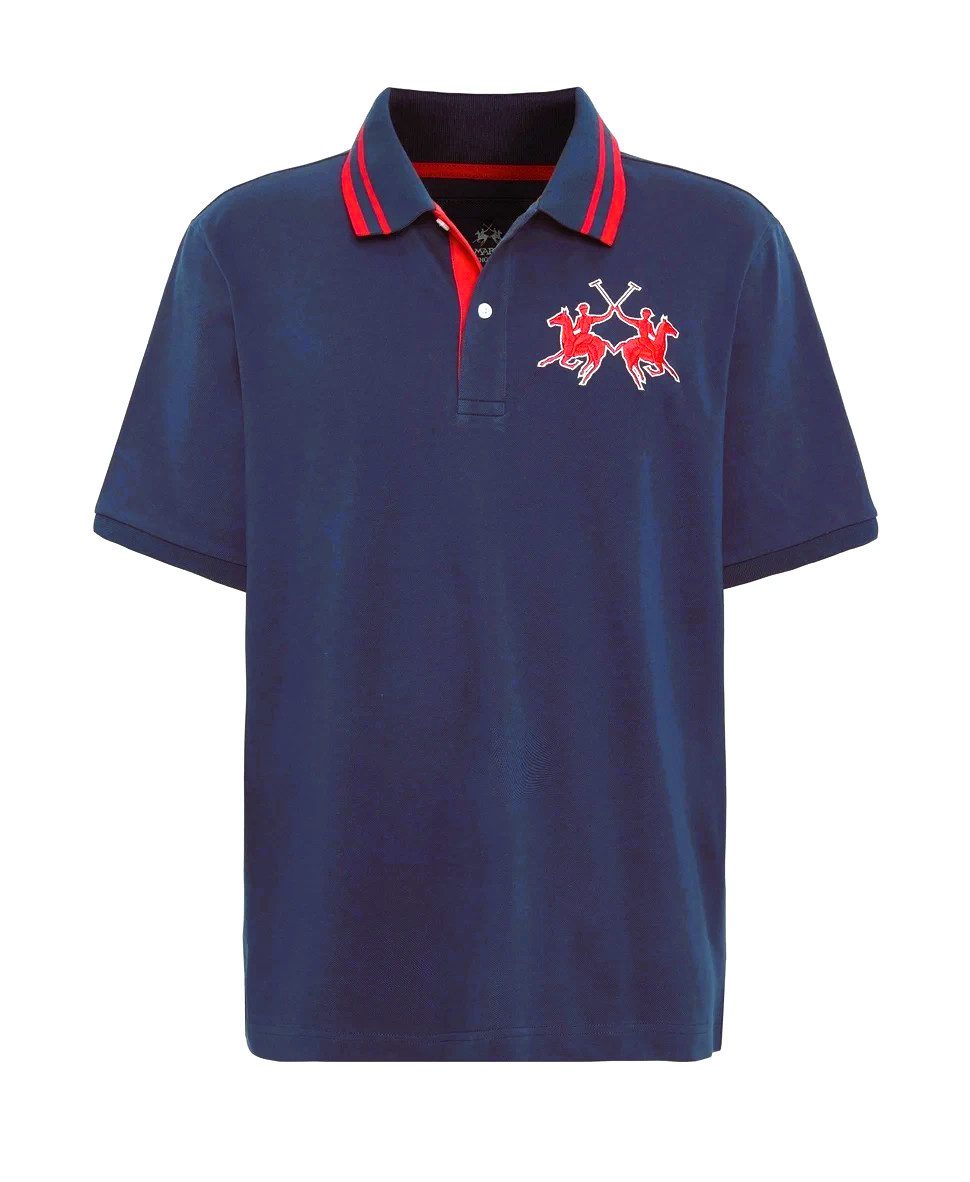 La Martina Poloshirt La Martina Poloshirt, La Martina MAN S/S POLO 30/1 COTTON PIQUE aus Pique Baumwolle