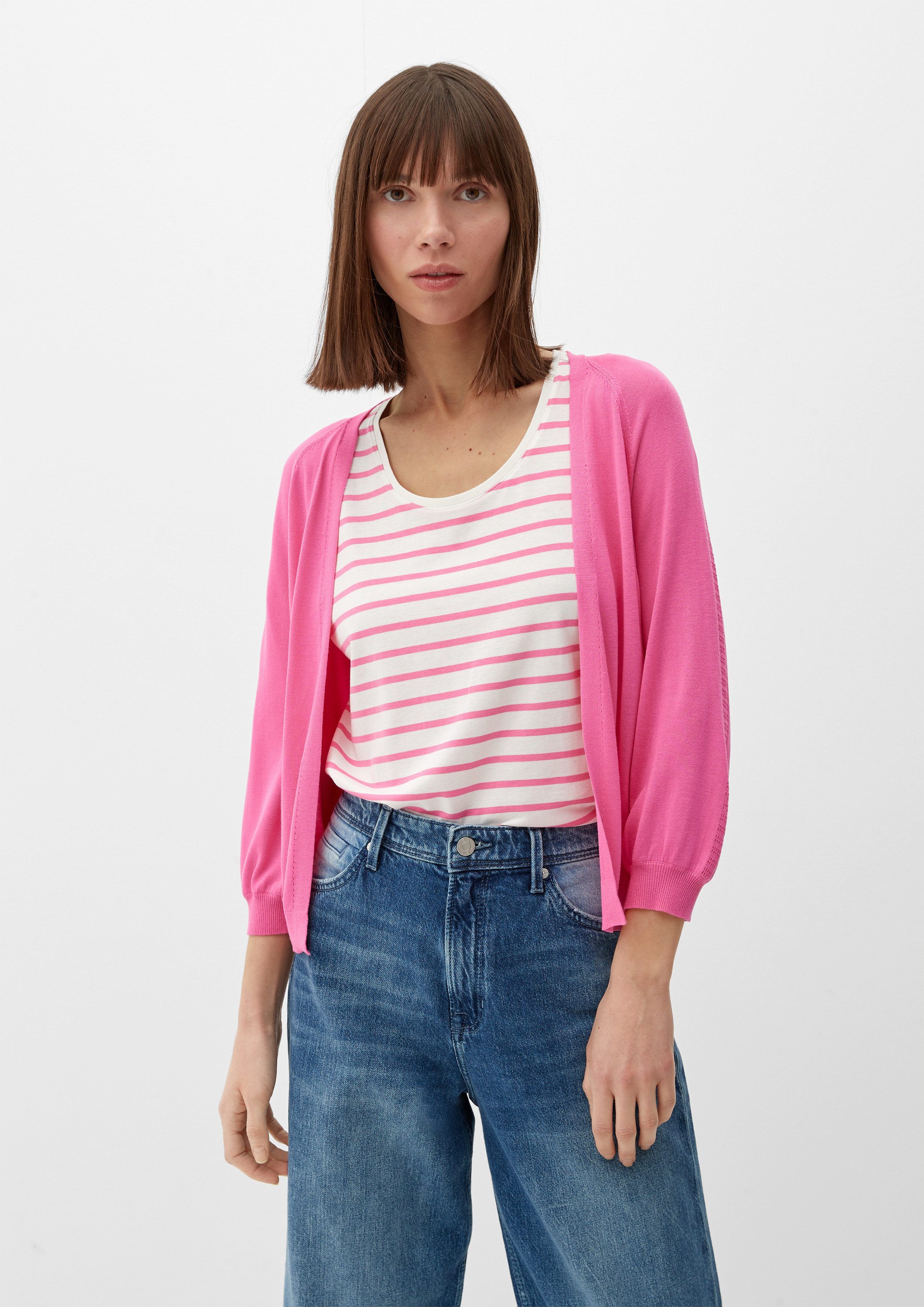 s.Oliver Cardigan Strickjacke Strickjacke aus Viskose