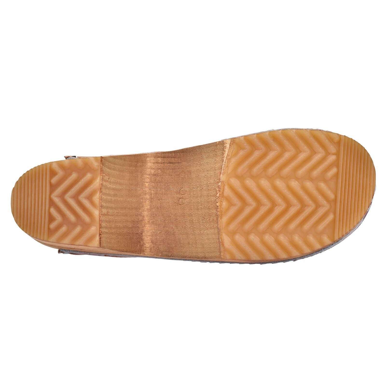 Sanita Wood-Lotte Open Clog Cognac Sandale
