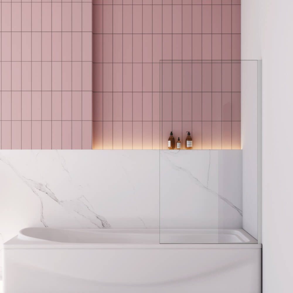 Duschparadies Badewannenaufsatz 140cm Duschwand Aufsatz Duschabtrennung Bad günstig online kaufen