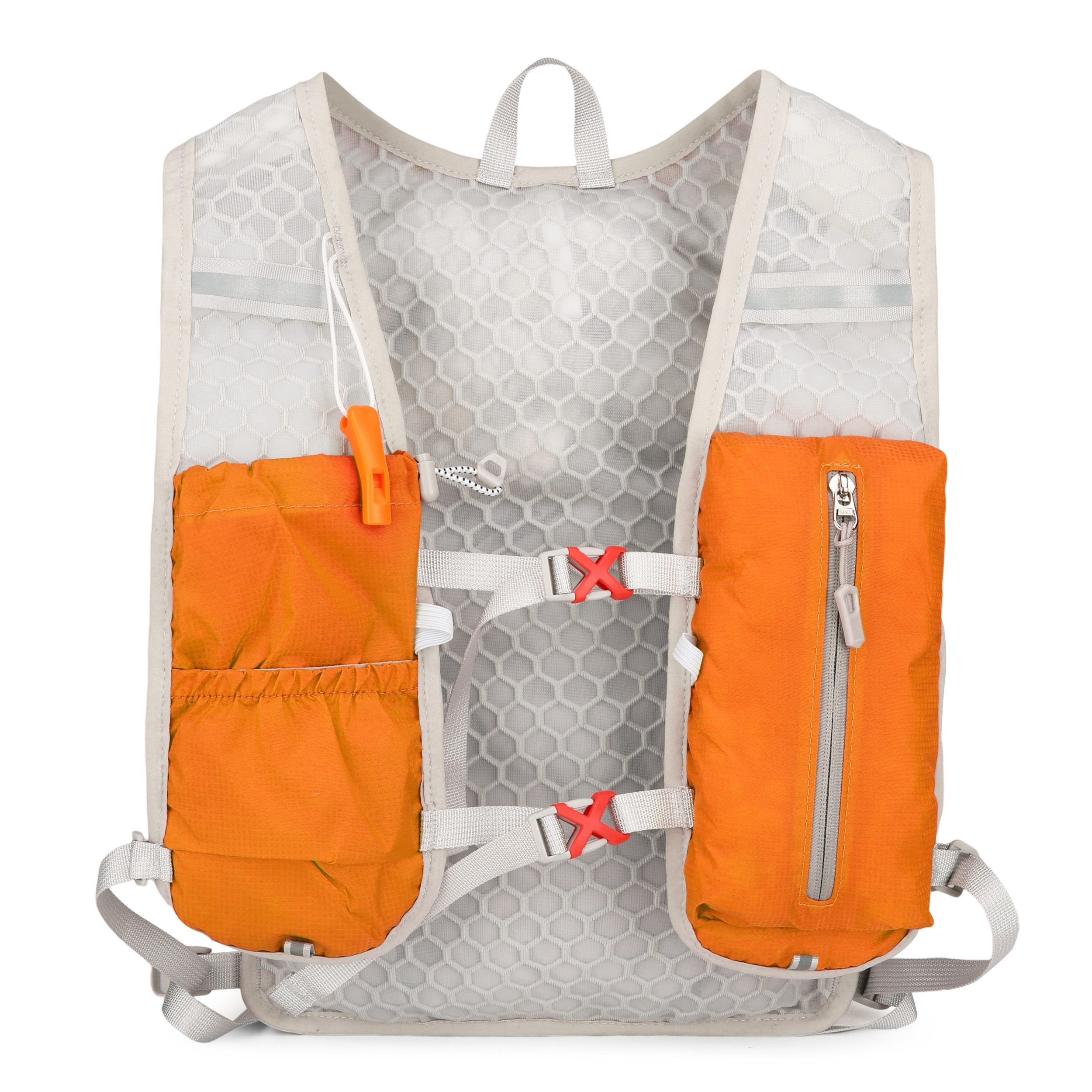 Maity Trinkrucksack 5L Laufweste Ultraleicht Wasserdicht Atmungsaktiv mit Reflektoren, Reflektierendes Design und ultraleicht