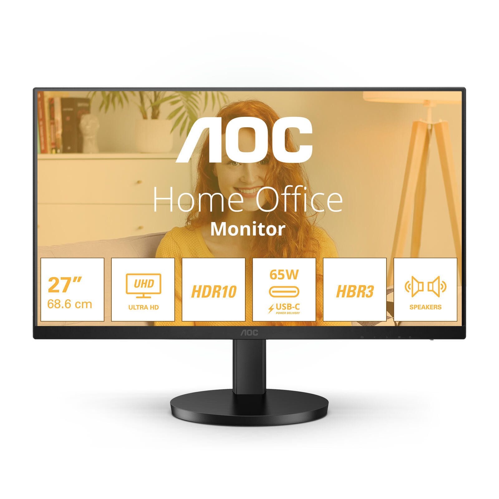 AOC AOC U27B3CF TFT-Monitor (3840 x 2160, 4 ms Reaktionszeit, 60 Hz, IPS Panel)