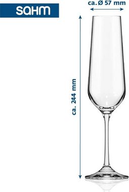 SAHM Sektglas Sektgläser Set 6 teilig - 200ml Sektglas oder Sektkelche