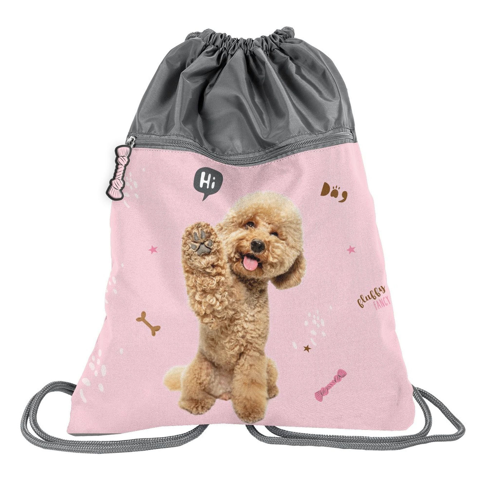 PASO Turnbeutel Premium Kinder Turnbeutel / Sportbeutel / Rucksack 43x34 cm (Motiv: HUND)