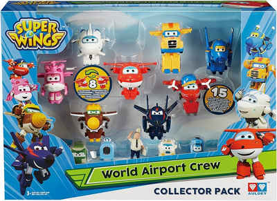 Alpha Group Merchandise-Figur »Alpha Group EU720080 Super Wings Transform-a-Bots World Airport Crew - Serie 1+2 - Sammler Pack - 15 Spielfiguren - 5,1 cm Figuren, Mehrfarbig«